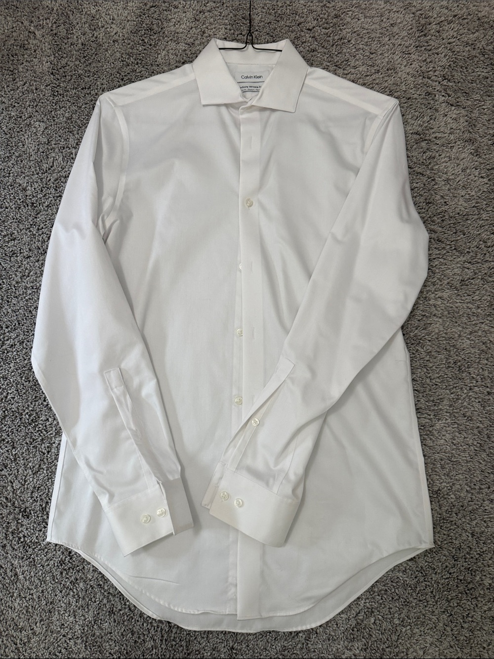 Calvin Klein Men’s White Spread-Collar Dress Shirt
